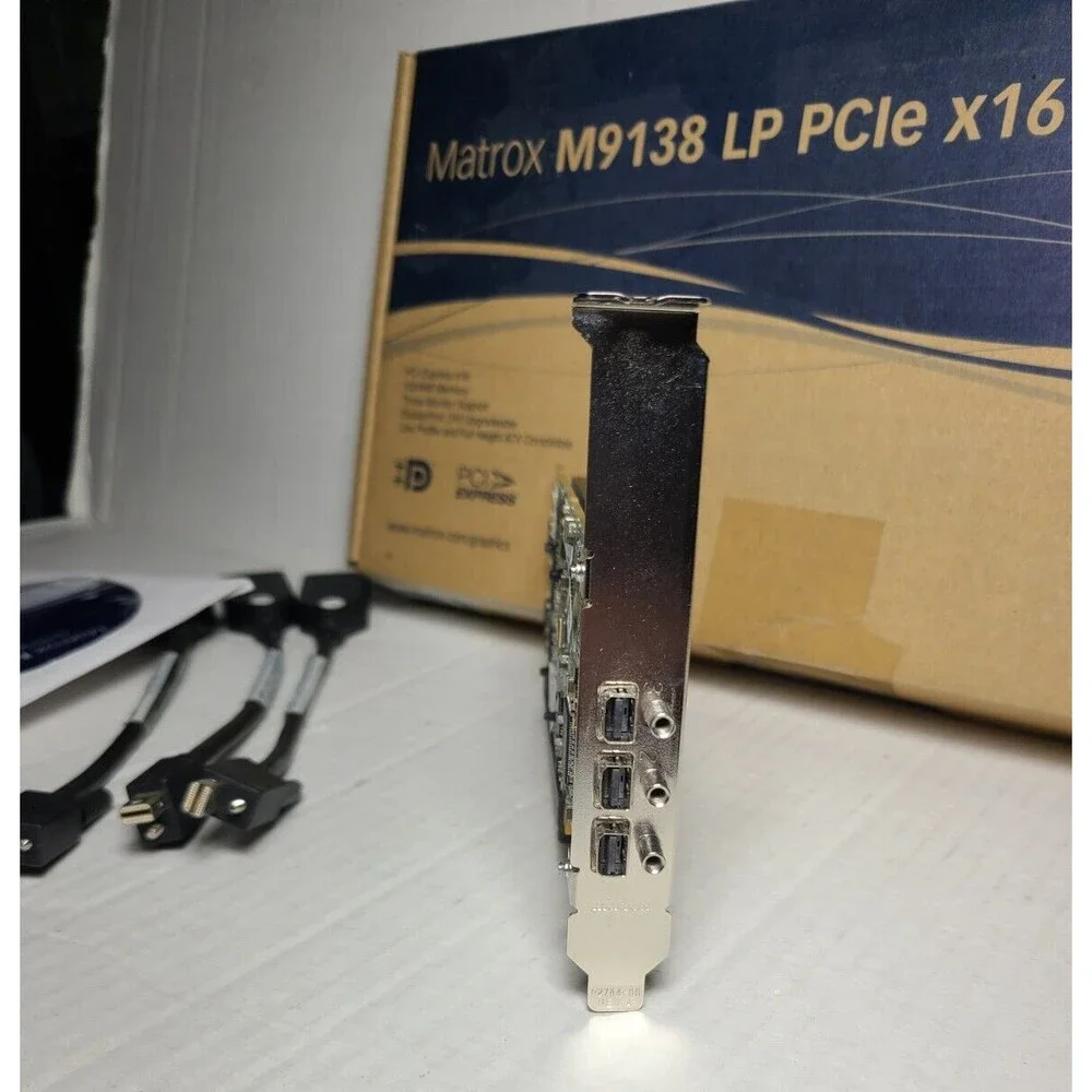 Matrox M9138-E1024LAF Graphic Display Card 1gig w/Box M9138 Low-Profile PCIe x16